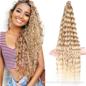 Hot sell Hair 30Inch 100G  synthetic deep wave twist hair extension wavy deep curly deep wave hair